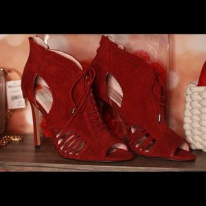 Burgundy Cut Out Heels